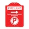 Signmission Fire Lane No Parking W/ No Parking & Right Arrow Heavy-Gauge Alum Sign, 18" x 24", RW-1824-24011 A-DES-RW-1824-24011 - alternate 1